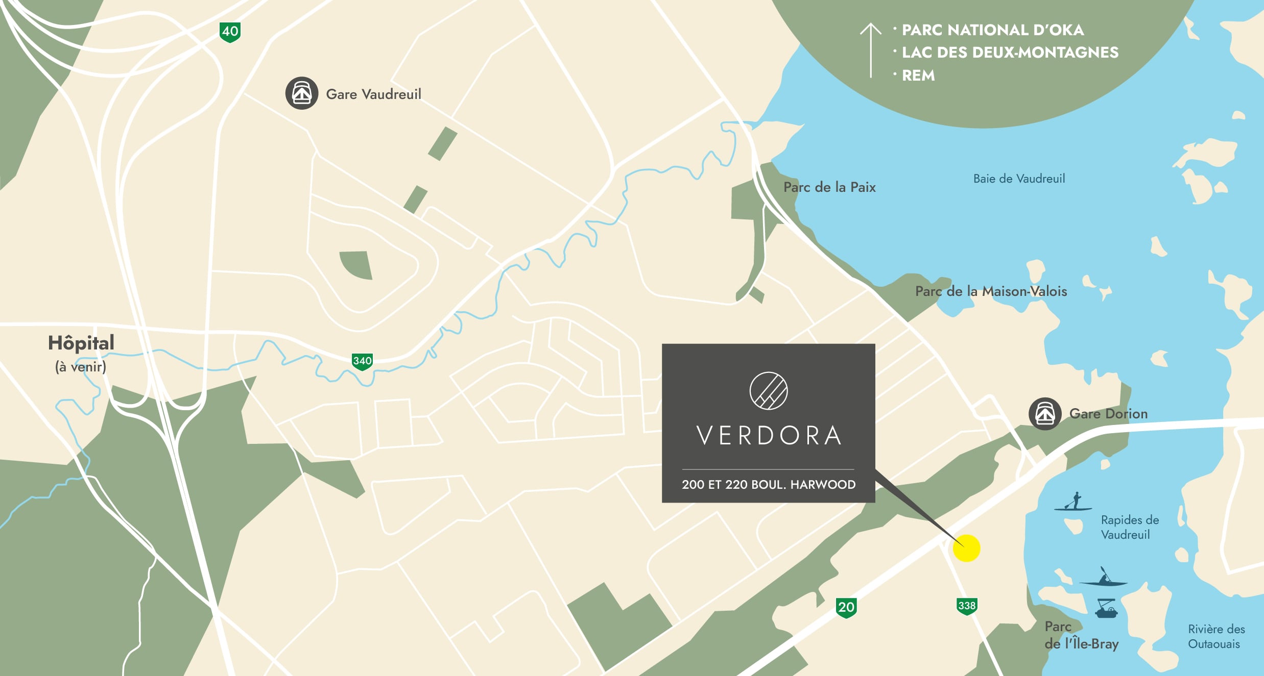 Carte du quartier Verdora